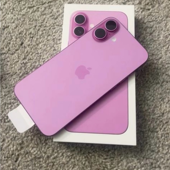 Apple Cell Phone in Purple with Three Camera Lenses and Textured Surface